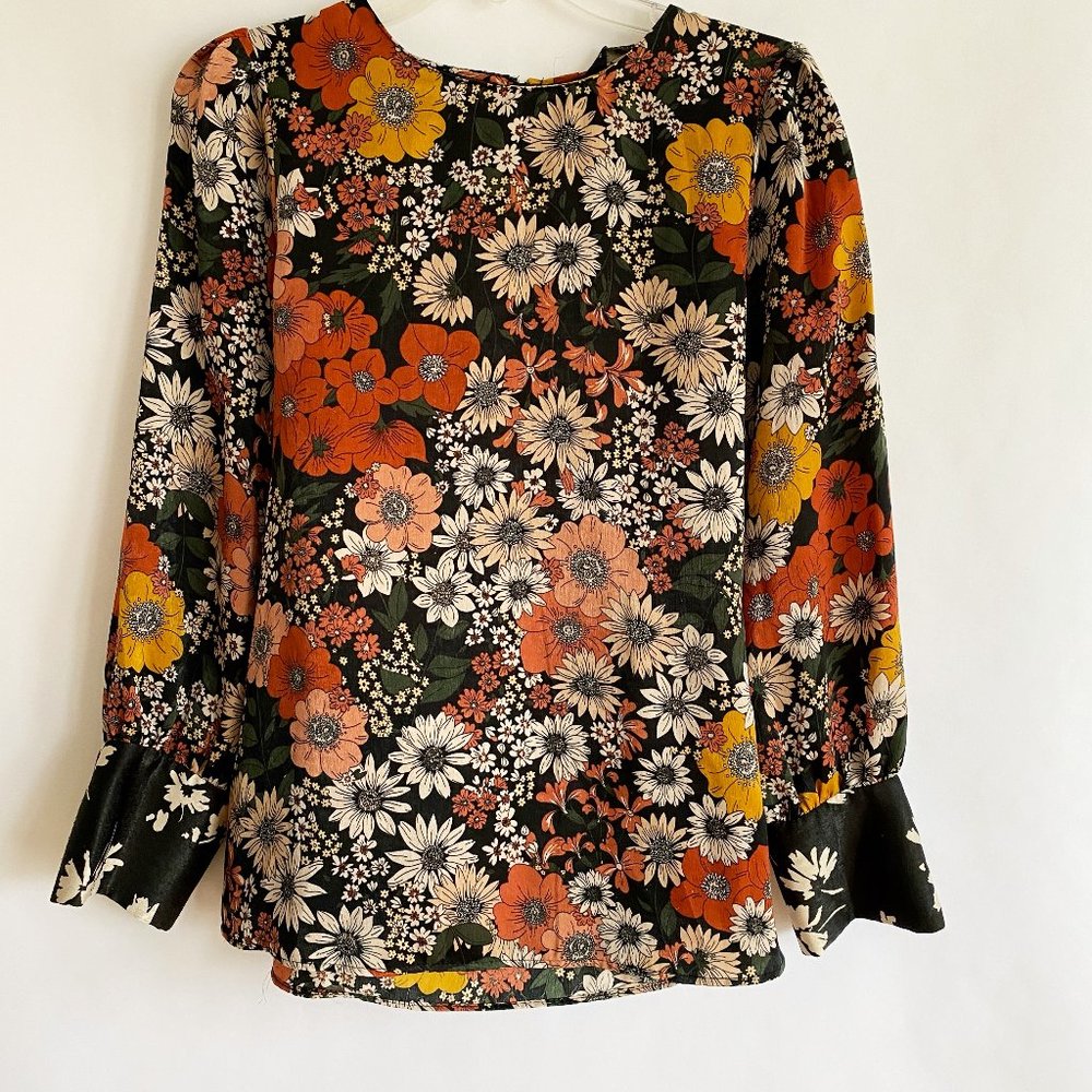 Zara Flower-Printed Blouse - Size Medium
